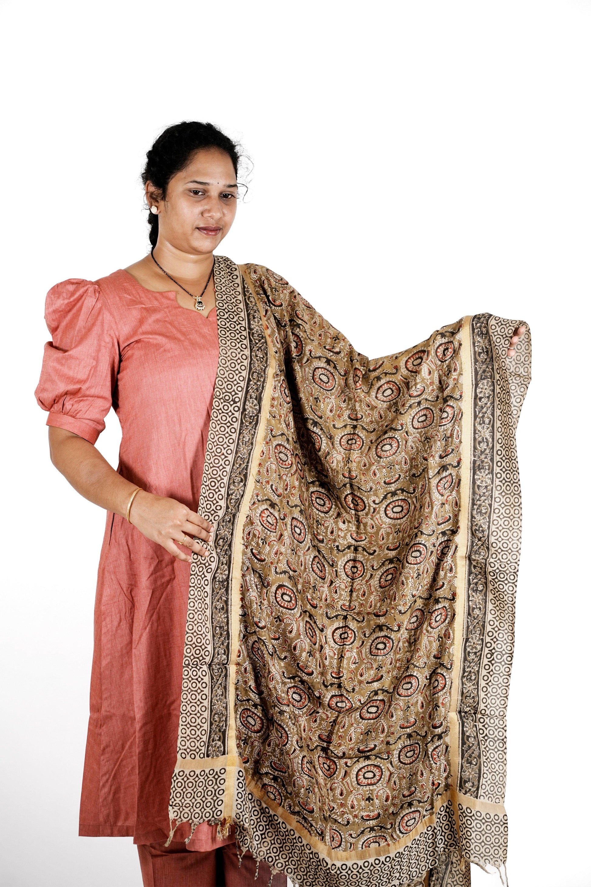 Kalamkari Dupatta - Manav Kalamkari