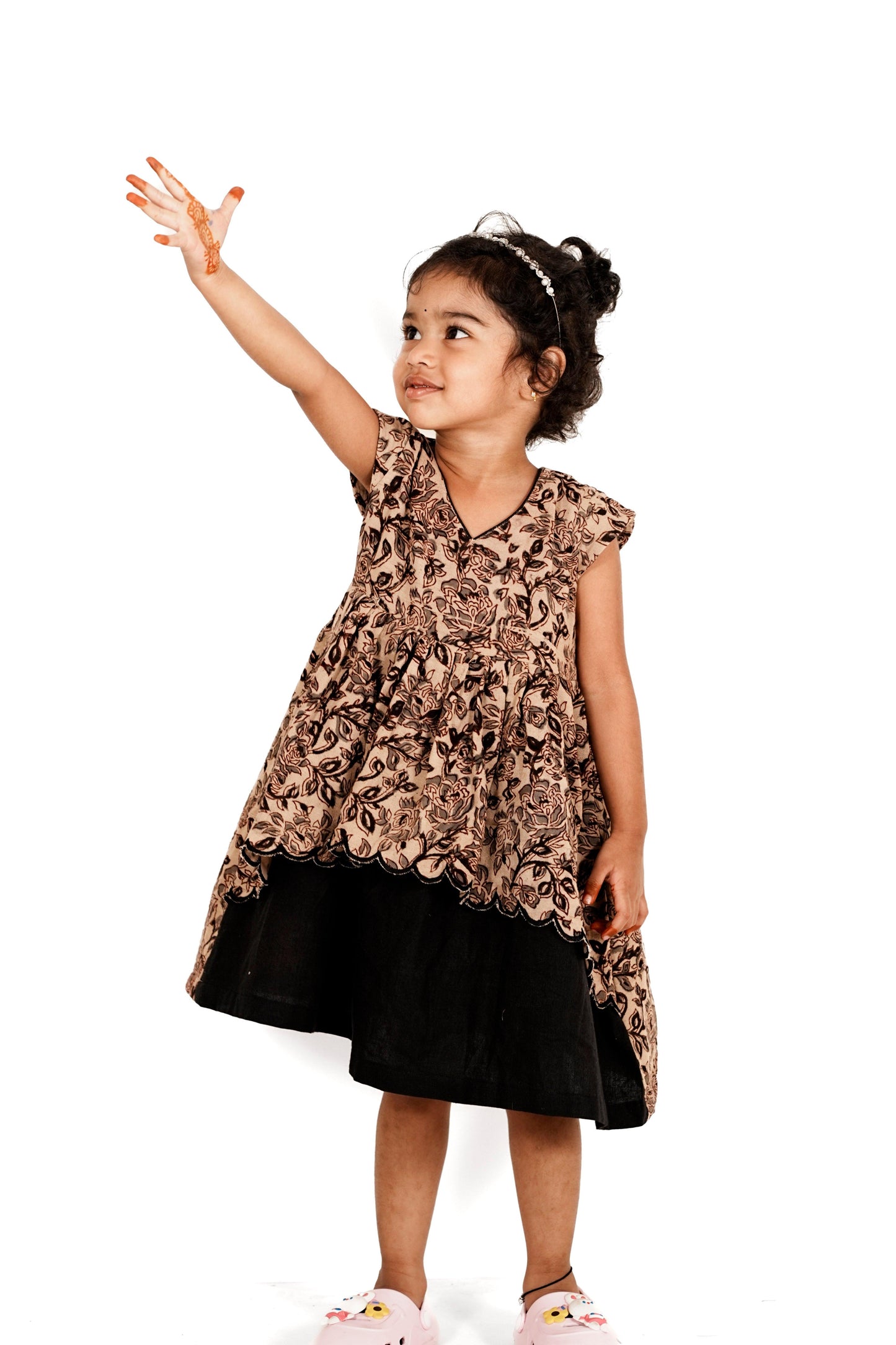 KALAMKARI KID DESIGNER FROCK - Manav Kalamkari