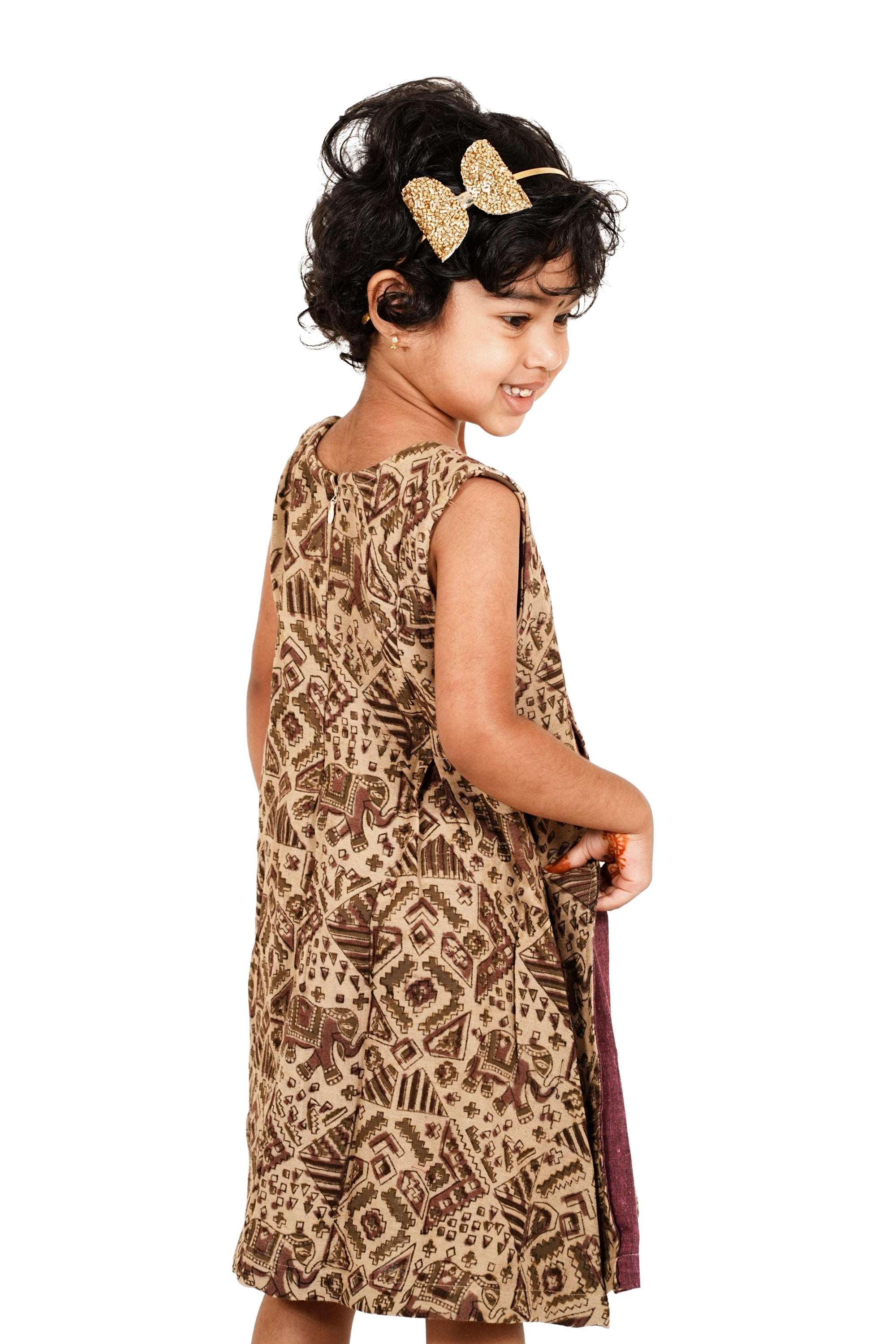 KALAMKARI KID DESIGNER FROCK - Manav Kalamkari