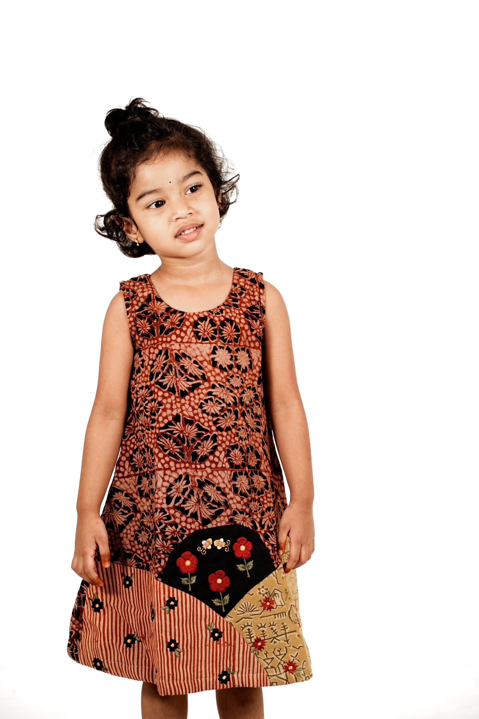 KALAMKARI KID DESIGNER FROCK - Manav Kalamkari