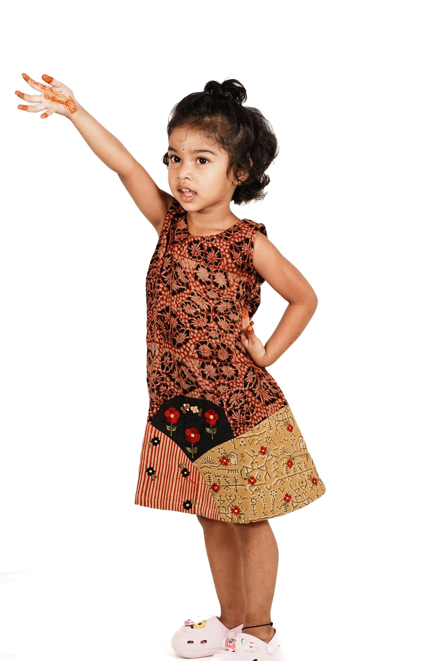 KALAMKARI KID DESIGNER FROCK - Manav Kalamkari