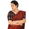 KALAMKARI ROUND NECK 10 INCH HANDS STRECHBLE BLOUSE