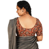 KALAMKARI ROUND NECK 10 INCH HANDS STRECHBLE BLOUSE