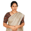 KALAMKARI ROUND NECK 10 INCH HANDS STRECHBLE BLOUSE