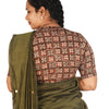 KALAMKARI V NECK 10 INCH HAND  STRECHBLE BLOUSE