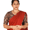 KALAMKARI V NECK 10 INCH HAND  STRECHBLE BLOUSE