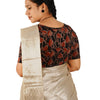 KALAMKARI BOAT NECK OPEN 10 HAND'S STREACHBLE  BLOUSE