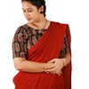 KALAMKARI BOAT NECK OPEN 10 HAND'S STREACHBLE  BLOUSE