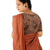 KALAMKARI BOAT NECK OPEN 10 HAND'S STREACHBLE  BLOUSE