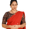 KALAMKARI BOAT NECK OPEN 10 HAND'S STREACHBLE  BLOUSE