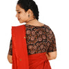 KALAMKARI BOAT NECK OPEN 10 HAND'S STREACHBLE  BLOUSE