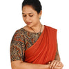 KALAMKARI BOAT NECK OPEN 10 HAND'S STREACHBLE  BLOUSE