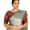 KALAMKARI BOAT NECK OPEN 10 HAND'S STREACHBLE  BLOUSE