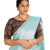 KALAMKARI BOAT NECK OPEN 10 HAND'S STREACHBLE  BLOUSE