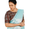 KALAMKARI BOAT NECK OPEN 10 HAND'S STREACHBLE  BLOUSE