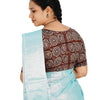 KALAMKARI BOAT NECK OPEN 10 HAND'S STREACHBLE  BLOUSE