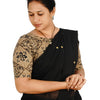 KALAMKARI BOAT NECK OPEN 10 HAND'S STREACHBLE  BLOUSE