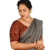 KALAMKARI ROUND NECK 10 INCH HANDS STRECHBLE BLOUSE