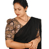KALAMKARI BUTTA  ROUND NECK 10 INCH HANDS STRECHBLE BLOUSE