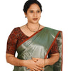 KALAMKARI ROUND NECK 10 INCH HANDS STRECHBLE BLOUSE