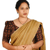 KALAMKARI BUTTA  ROUND NECK 10 INCH HANDS STRECHBLE BLOUSE