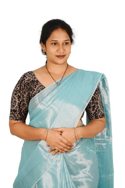 KALAMKARI ROUND NECK 10 INCH HANDS STRECHBLE BLOUSE