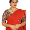 KALAMKARI ROUND NECK 10 INCH HANDS STRECHBLE BLOUSE