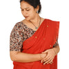KALAMKARI ROUND NECK 10 INCH HANDS STRECHBLE BLOUSE