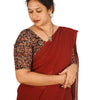 KALAMKARI ROUND NECK 10 INCH HANDS STRECHBLE BLOUSE