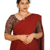 KALAMKARI ROUND NECK 10 INCH HANDS STRECHBLE BLOUSE