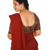 KALAMKARI ROUND NECK 10 INCH HANDS STRECHBLE BLOUSE