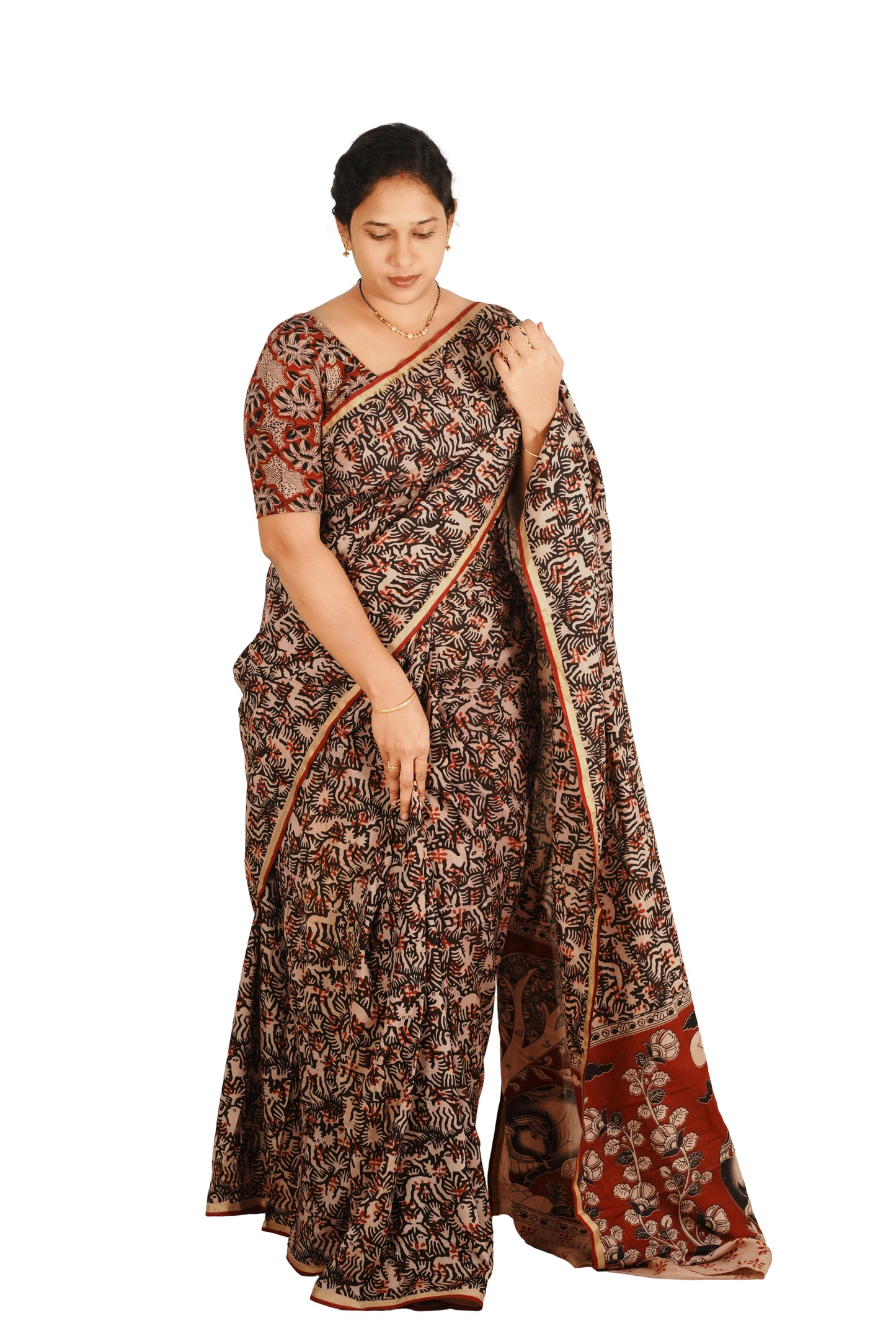 kalamkari Uppada Silk Saree
