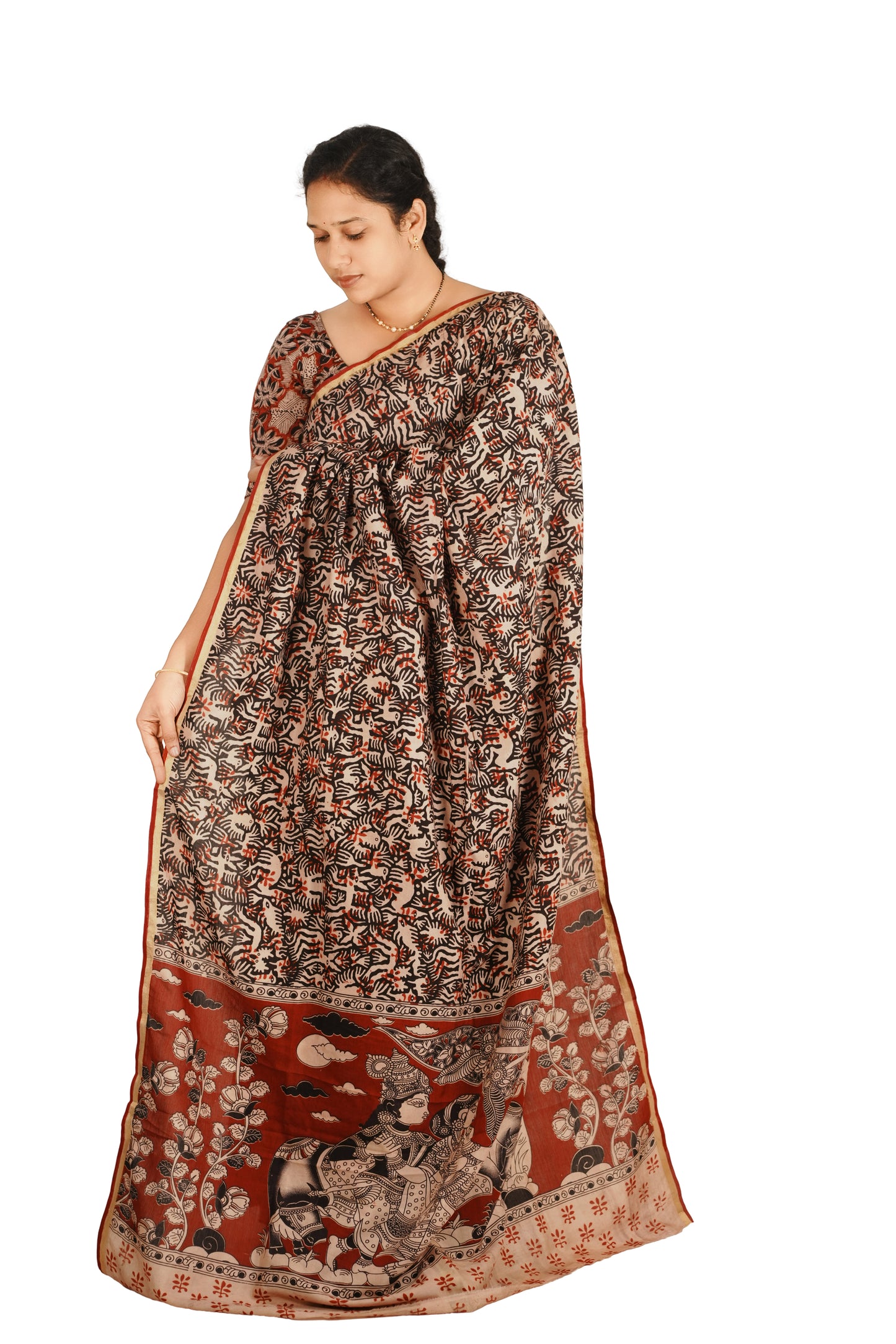 kalamkari Uppada Silk Saree
