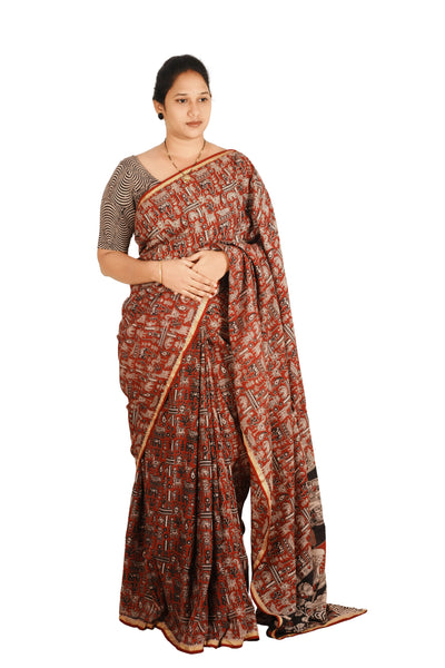 kalamkari Uppada Silk Saree