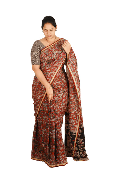 kalamkari Uppada Silk Saree
