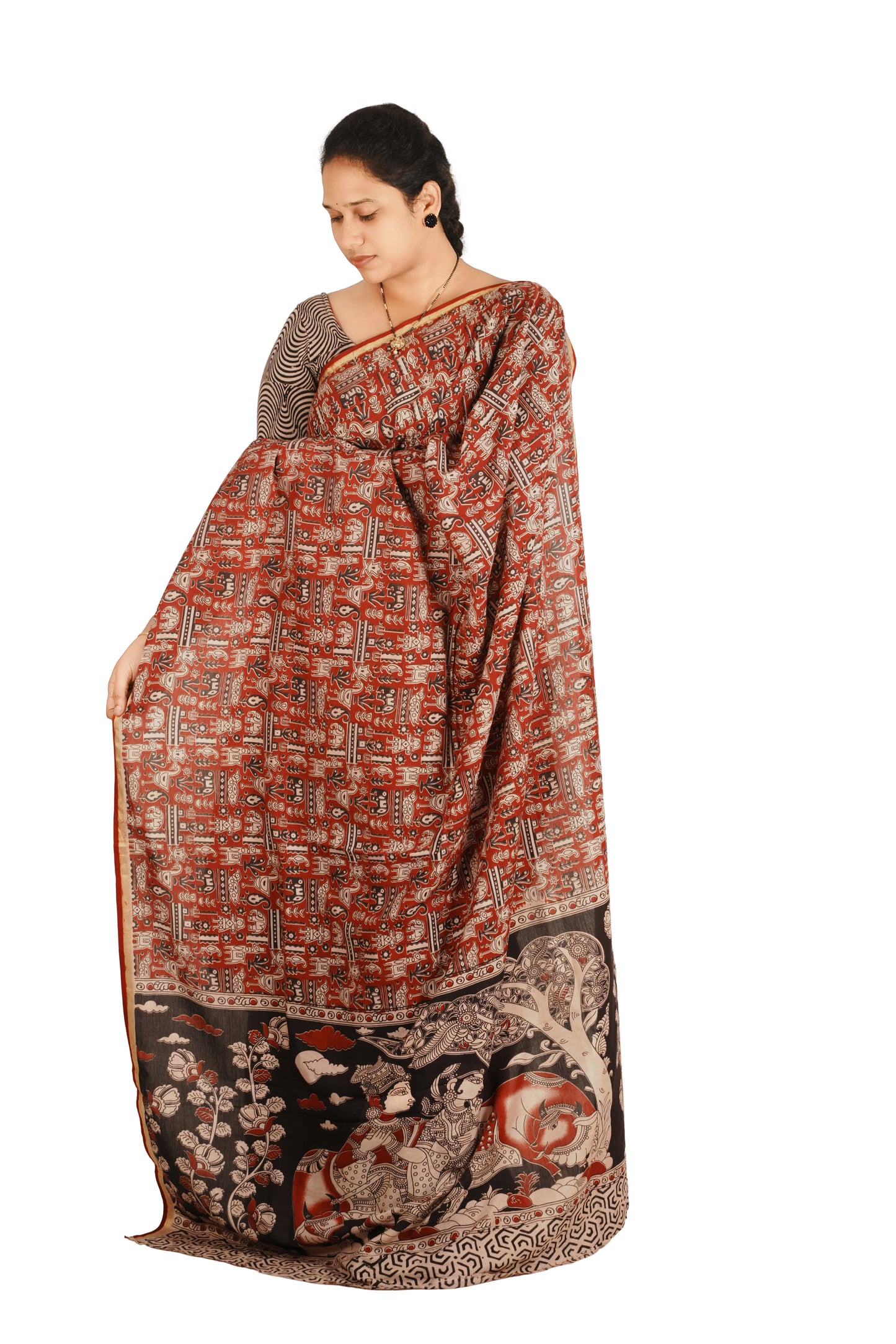kalamkari Uppada Silk Saree