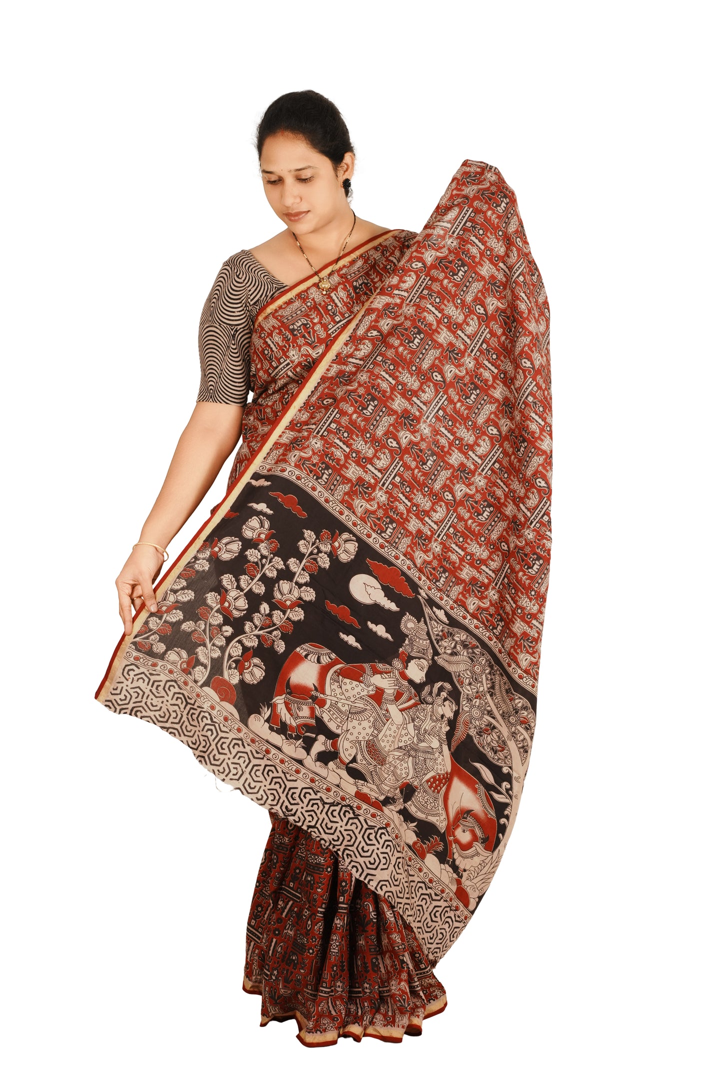 kalamkari Uppada Silk Saree