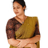 KALAMKARI V NECK 10 INCH HAND  STRECHBLE BLOUSE