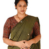 KALAMKARI V NECK 10 INCH HAND  STRECHBLE BLOUSE