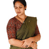 KALAMKARI V NECK 10 INCH HAND  STRECHBLE BLOUSE