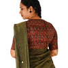 KALAMKARI V NECK 10 INCH HAND  STRECHBLE BLOUSE