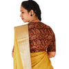 KALAMKARI V NECK 10 INCH HAND  STRECHBLE BLOUSE