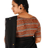 KALAMKARI BOAT NECK OPEN 10 HAND'S STREACHBLE  BLOUSE