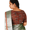 KALAMKARI BOAT NECK OPEN 10 HAND'S STREACHBLE  BLOUSE