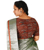 KALAMKARI BOAT NECK OPEN 10 HAND'S STREACHBLE  BLOUSE
