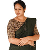 KALAMKARI BOAT NECK OPEN 10 HAND'S STREACHBLE  BLOUSE