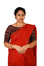 KALAMKARI BOAT NECK OPEN 10 HAND'S STREACHBLE  BLOUSE