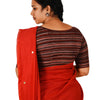 KALAMKARI BOAT NECK OPEN 10 HAND'S STREACHBLE  BLOUSE