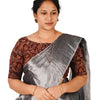 KALAMKARI BOAT NECK OPEN 10 HAND'S STREACHBLE  BLOUSE