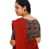 KALAMKARI BOAT NECK OPEN 10 HAND'S STREACHBLE  BLOUSE